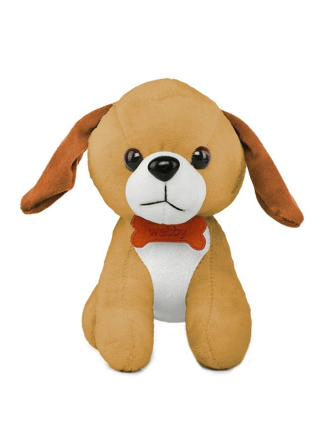 Webby Soft Animal Plush Standing Dog Toy 20Cm, Brown - Image 2