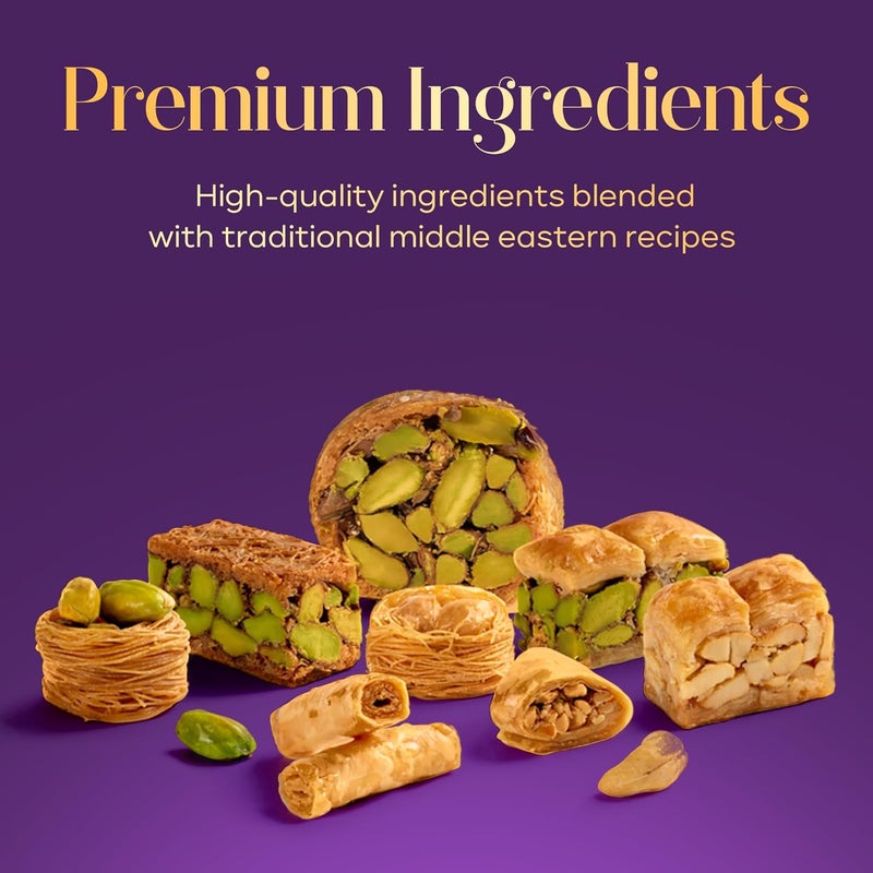 Abu Al Jedi 400g Mixed Baklava - Premium Arabic Sweets Gift Box for Eid, Diwali, and Special Occasions – Middle Eastern Dessert – Traditional Baklawa - Image 3