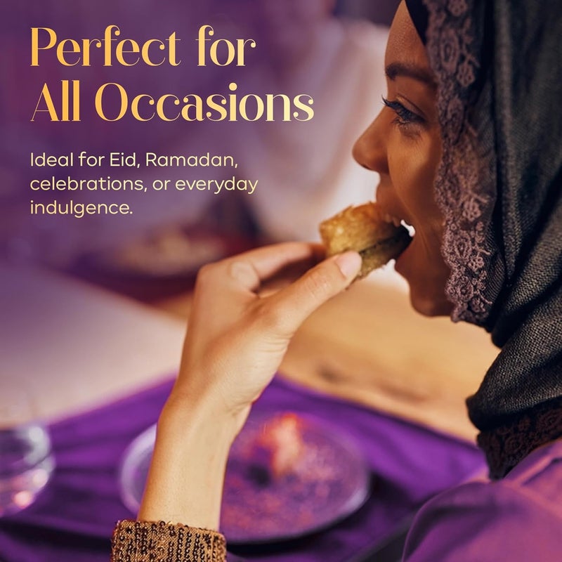 Abu Al Jedi 400g Mixed Baklava - Premium Arabic Sweets Gift Box for Eid, Diwali, and Special Occasions – Middle Eastern Dessert – Traditional Baklawa - Image 5