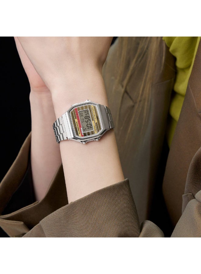 CASIO Vintage Digital Stainless Steel Unisex Watch A168WEHA-9A - Image 2