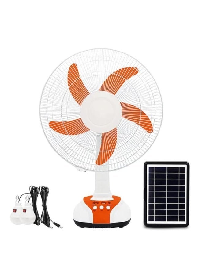 Denix 16-inch multi-functional fan - rechargeable battery, solar power, USB port and additional light - Image 5