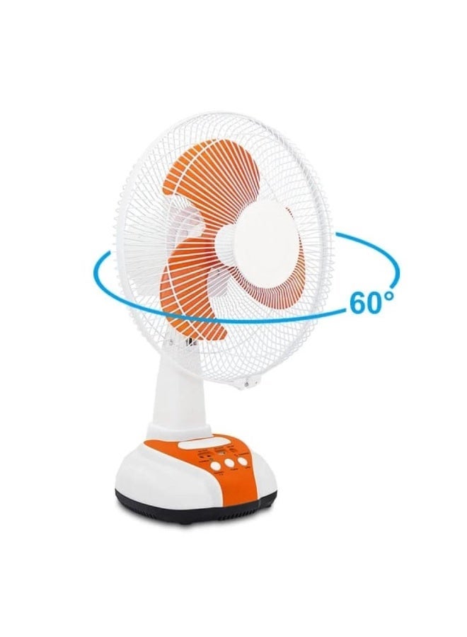 Denix 16-inch multi-functional fan - rechargeable battery, solar power, USB port and additional light - Image 4