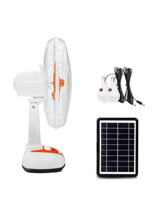 Denix 16-inch multi-functional fan - rechargeable battery, solar power, USB port and additional light - Image 3