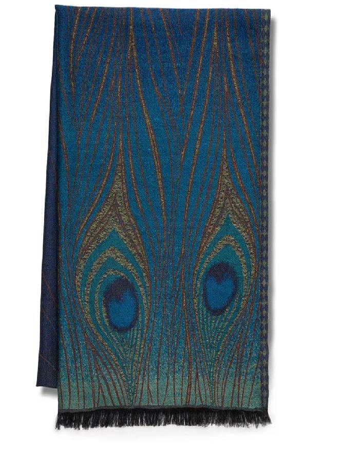 Metropolitan Museum of Art, Louis C. Tiffany, Peacock Feather Shawl/Scarf, 79 Inches x 28 Inches  - Image 3