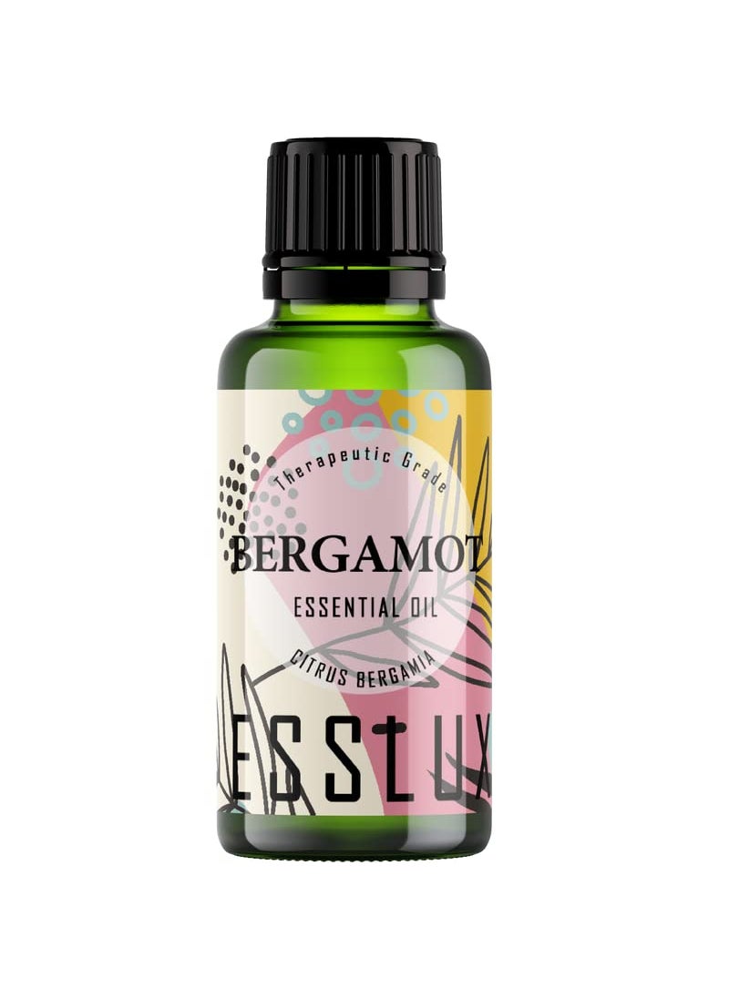 ESSLUX Esslux Bergamot Essential Oil for Diffuser - 100% Pure Therapeutic Grade Bergamot Essential Oil Organic - Bergamot Oil for Hair Growth, Shampoo, Skin & Aromatherapy 10 ML  - Image 1