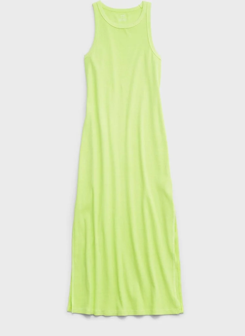 Aerie High Neck Ribbed Dress