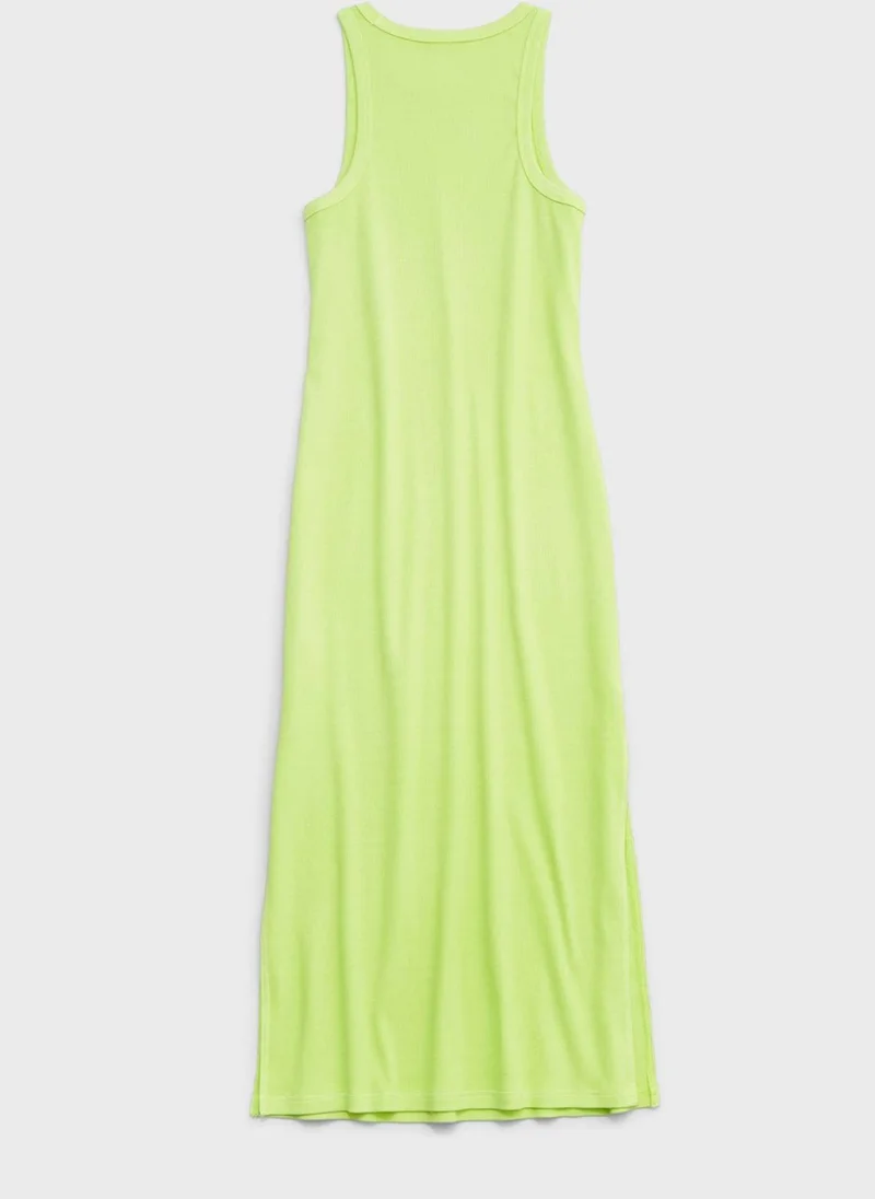 Aerie High Neck Ribbed Dress