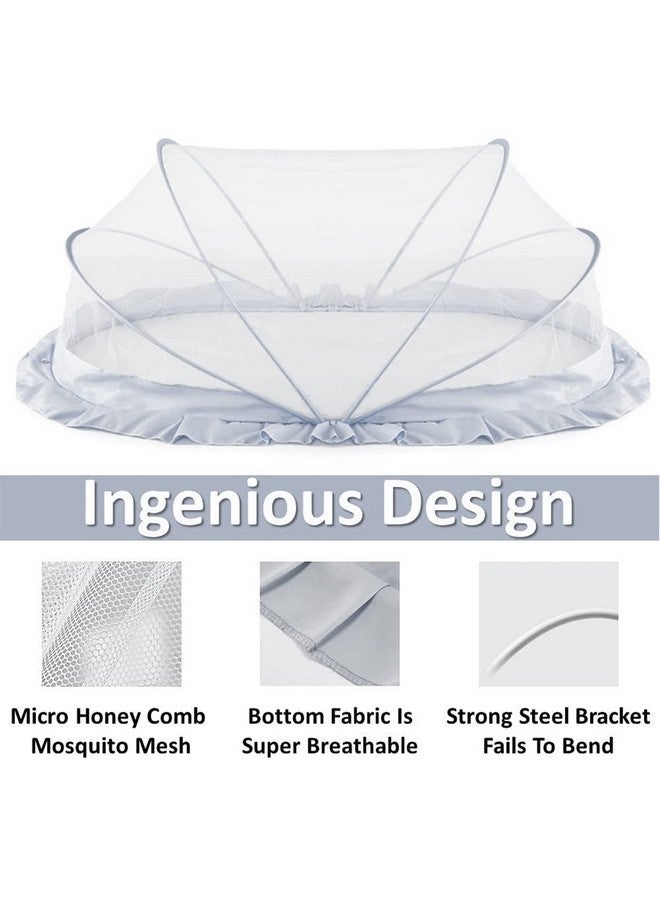 Lifekrafts SafeMyles Foldable Baby Mosquito Net for Bed,Cradle & Mattress|Bottomless & Washable Baby Sleeping Net| Portable,Easy to Fold & Carry| Newborns & Infants(0-1 Year) L-90 x W-50 x H-50 cm - Grey - Image 3