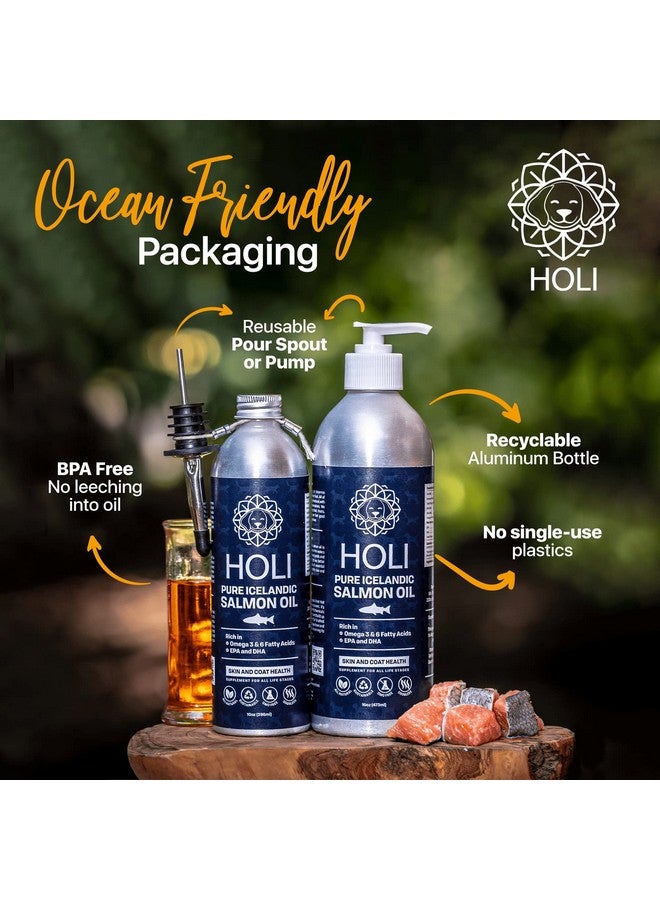 هولي زيت سمك السلمون هولي لبشرة وفراء الكلاب | زيت سمك أيسلندي للقطط والكلاب | أوميغا 3 إيكوسابنتينويك ودوكوساهيكسانويك يدعم حركة المفاصل، ويعزز المناعة، ويحافظ على صحة القلب - Image 2