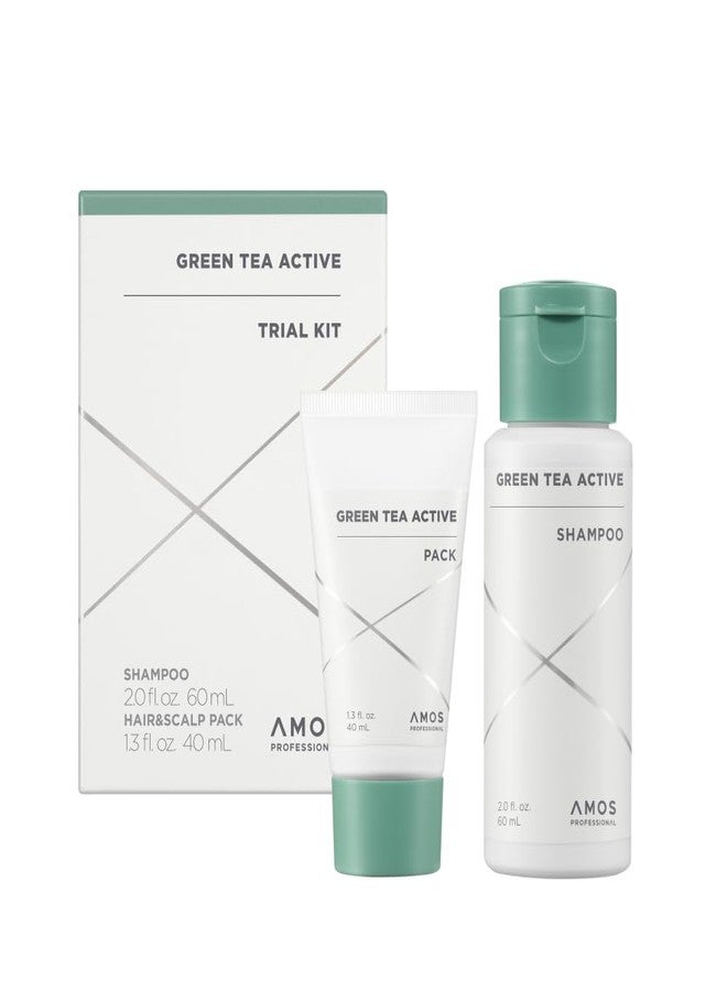 أموس بروفيشنال شامبو أموس بروفيشنال النشط بالشاي الأخضر 60 مل + مجموعة العناية بالشعر وفروة الرأس 40 مل | مضاد للشيخوخة للشعر الخفيف والمتساقط | يحمي فروة الرأس ويمنح الشعر كثافة - Image 1