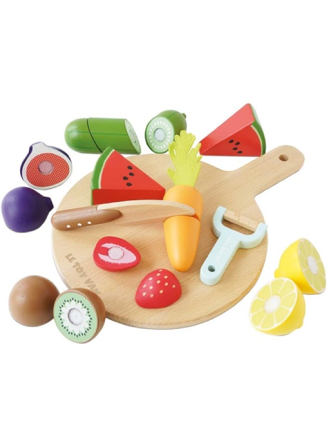 Le Toy Van Le Toy Van - Wooden Chopping Board and Super Food Set 