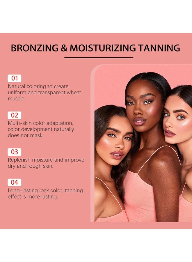 Zyvarn Self Tanning Essence Moussse, Self Tanning Mousse For Body, Natural & Organic Ingredients, Self Tanner Spray, Body Skin Bronzer For Body, Deep Bronze Suitable For Swimming, Beach Climbing In Summer, 100ml - Image 5