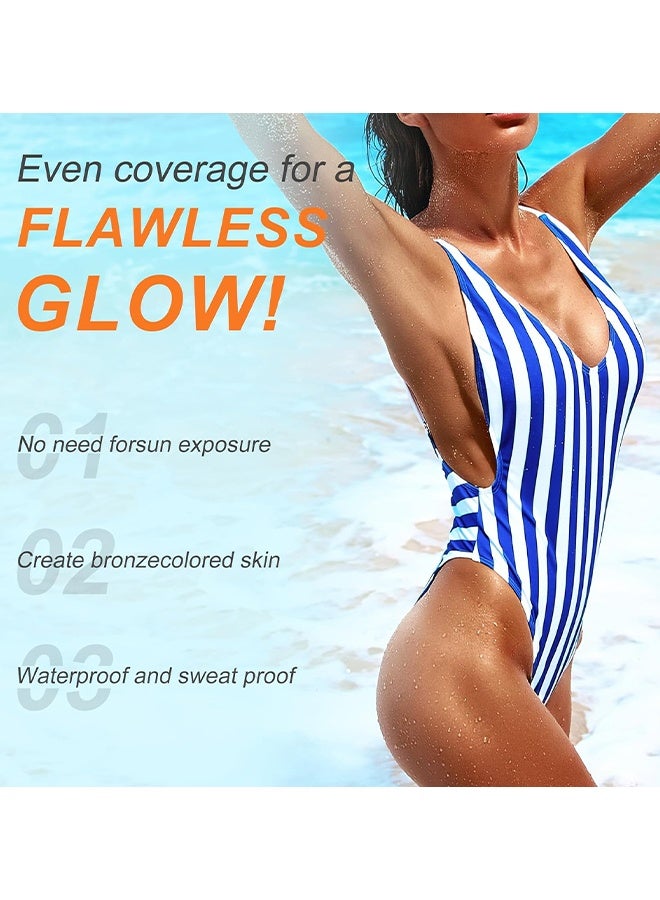 Zyvarn Self Tanning Essence Moussse, Self Tanning Mousse For Body, Natural & Organic Ingredients, Self Tanner Spray, Body Skin Bronzer For Body, Deep Bronze Suitable For Swimming, Beach Climbing In Summer, 100ml - Image 4