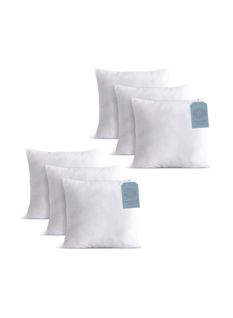Hotel Linen Klub مجموعة كلوب للفراش الفندقي من 6 حشوات وسادة - 40 × 44 سم، 350غ من الألياف غير السيليكونية، قماش غير منسوج  - Image 1