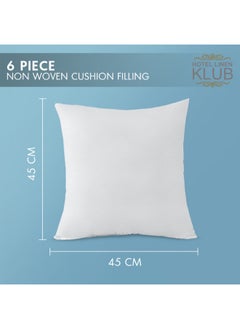 Hotel Linen Klub مجموعة كلوب للفراش الفندقي من 6 حشوات وسادة - 40 × 44 سم، 350غ من الألياف غير السيليكونية، قماش غير منسوج  - Image 3