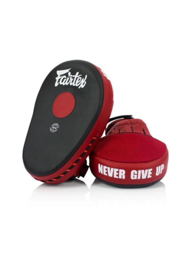 FAIRTEX FOCUS MITTS FAIRTEX (FMV13) PAIR BLACK RED BOXING AND MAUY THAI - Image 1