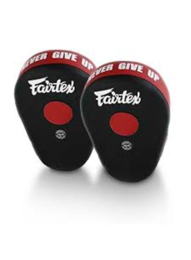 FAIRTEX FOCUS MITTS FAIRTEX (FMV13) PAIR BLACK RED BOXING AND MAUY THAI - Image 2