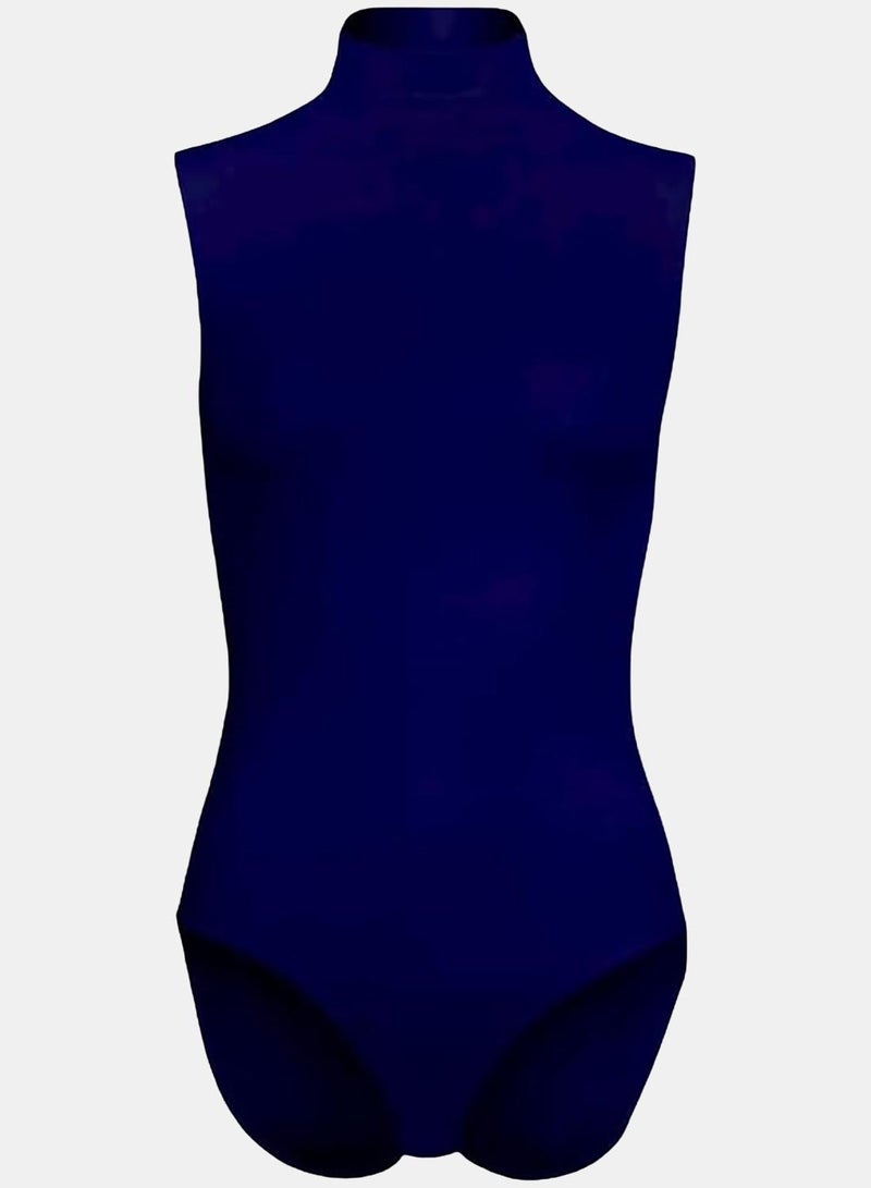 Silvy Lycra Wave1 High Neck Sleeveless Bodysuit Top Underwear - Image 1