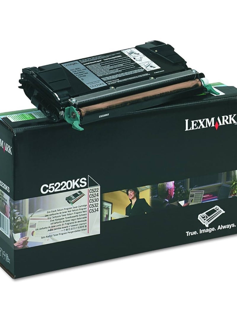 ليكس مارك خرطوشة برنامج إرجاع الإنتاجية القياسية السوداء Lexmark C52x وC53x (4K)