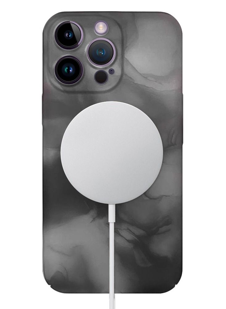 JOWAY حافظة ماغسيف متوافقة مع آيفون 14 برو حافظة مغناطيسية متعددة الألوان مع امتصاص الصدمات ومضادة للخدش باللون الأسود - Image 3