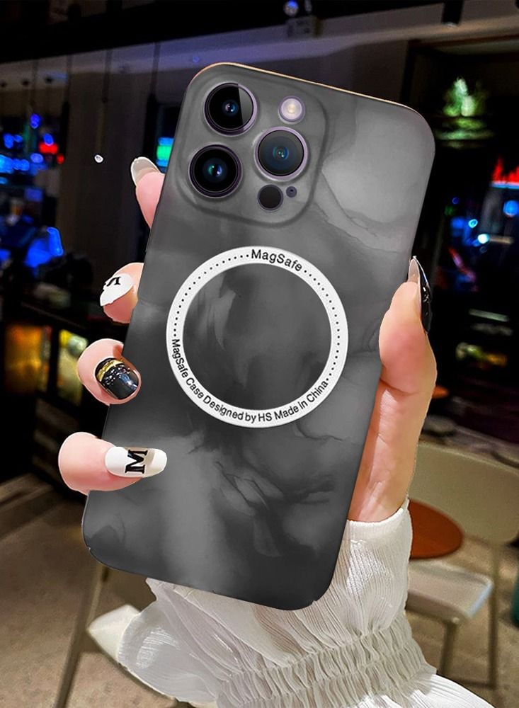 JOWAY حافظة ماغسيف متوافقة مع آيفون 14 برو حافظة مغناطيسية متعددة الألوان مع امتصاص الصدمات ومضادة للخدش باللون الأسود - Image 4