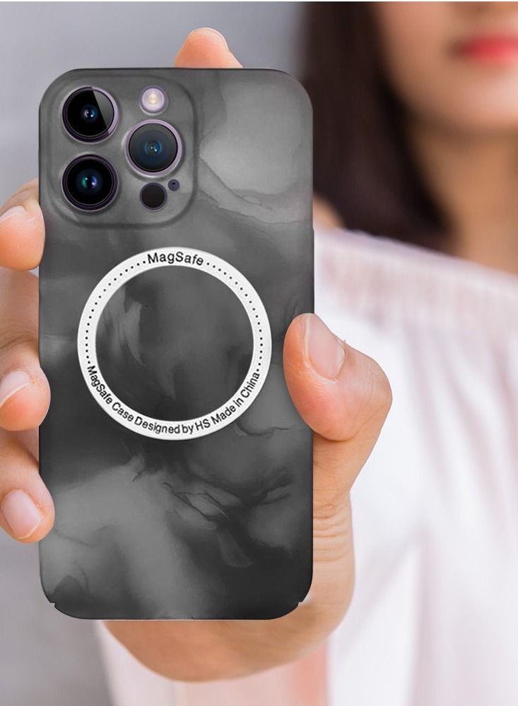 JOWAY حافظة ماغسيف متوافقة مع آيفون 14 برو حافظة مغناطيسية متعددة الألوان مع امتصاص الصدمات ومضادة للخدش باللون الأسود - Image 5