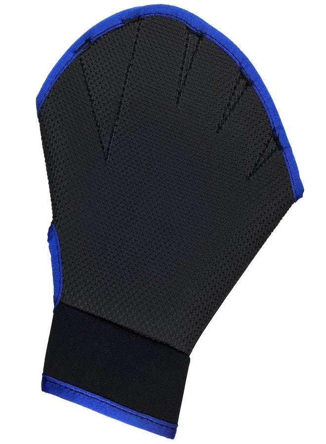 Flow Swim Gear ming Resistance Gloves - Webbed Gloves for Water Aerobics, Aquatic Fitness, and Training (Black/Blue, X-Large) - Image 2