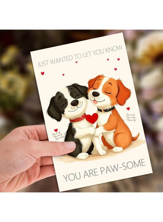 HEJOYN Dog Valentines Day Cards，Cute Valentines Day Gifts for Her Him, Dog Valentines Day Card Gifts for Wife Husband Boyfriend Girlfriend - Image 5