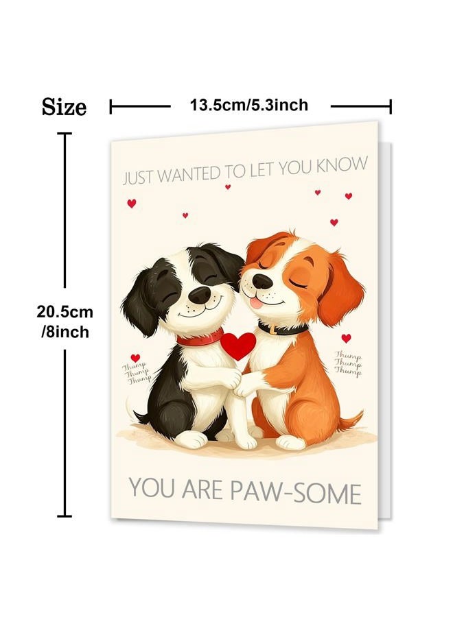 HEJOYN Dog Valentines Day Cards，Cute Valentines Day Gifts for Her Him, Dog Valentines Day Card Gifts for Wife Husband Boyfriend Girlfriend - Image 3