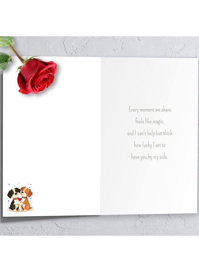 HEJOYN Dog Valentines Day Cards，Cute Valentines Day Gifts for Her Him, Dog Valentines Day Card Gifts for Wife Husband Boyfriend Girlfriend - Image 2