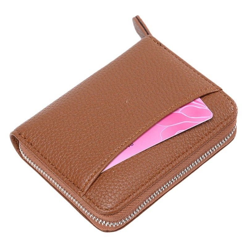 Large Capacity RFID Anti-degaussing Card Bag Fashionable Multi-card Organ Bag Zipper Coin Purse ID Bag - Image 2
