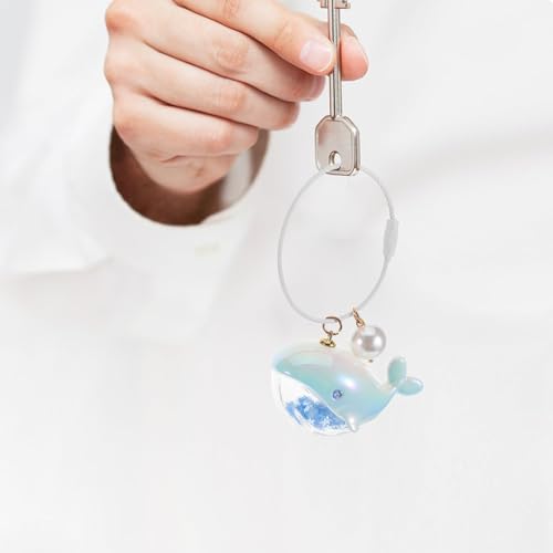 Zytiqt Cute Keychain, Whale Keychain Set of 2, Aesthetic Keychains for Girls, Wifty Whale Keychain, Sky Blue and Pink OPP Keychains - Image 5