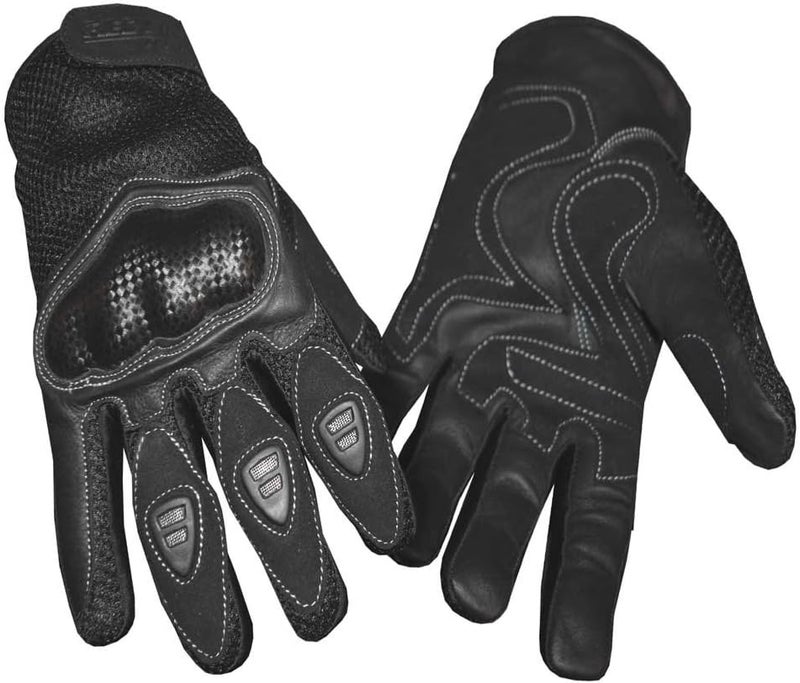 Redline Men's Vented Sports Full-Finger Gloves with Kevlar Protection