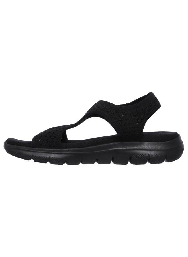 SKECHERS صندل رياضي للنساء فليكس أبيل 2.0 - ديجا فو - أسود/أسود، 39 EU - Image 2