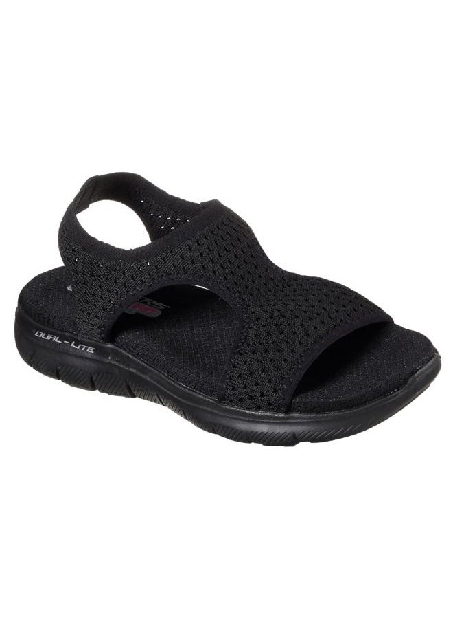 SKECHERS صندل رياضي للنساء فليكس أبيل 2.0 - ديجا فو - أسود/أسود، 39 EU - Image 3