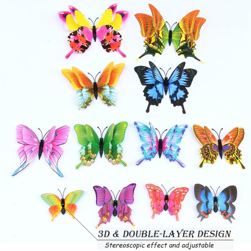 OPSEAM Butterfly Wall Decor 24/48 PCS  3D Butterflies Stickers for Party Decorations with Magnets (Swallow  48) - Image 2