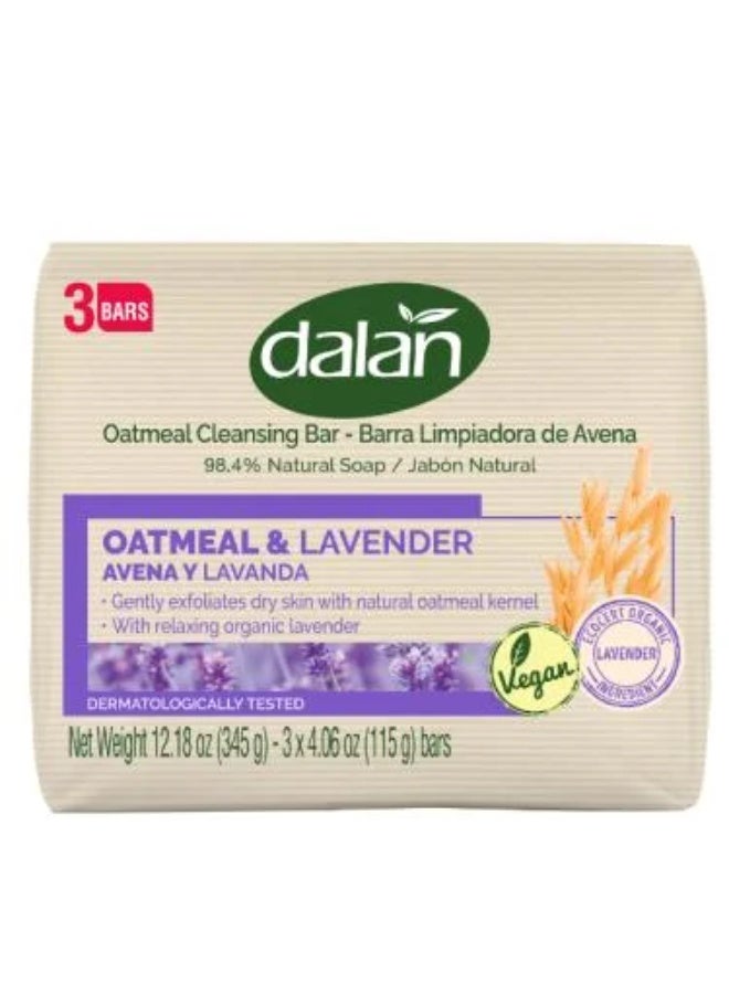 Oat & Lavender Bar Soap – 3 × 115g