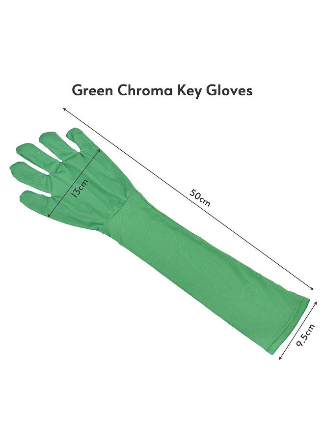 Generic - Green Chroma Key Gloves Chromakey Glove Invisible Effects Background Chroma Keying Green Gloves for Green Screen Photography Photo Video - Image 1
