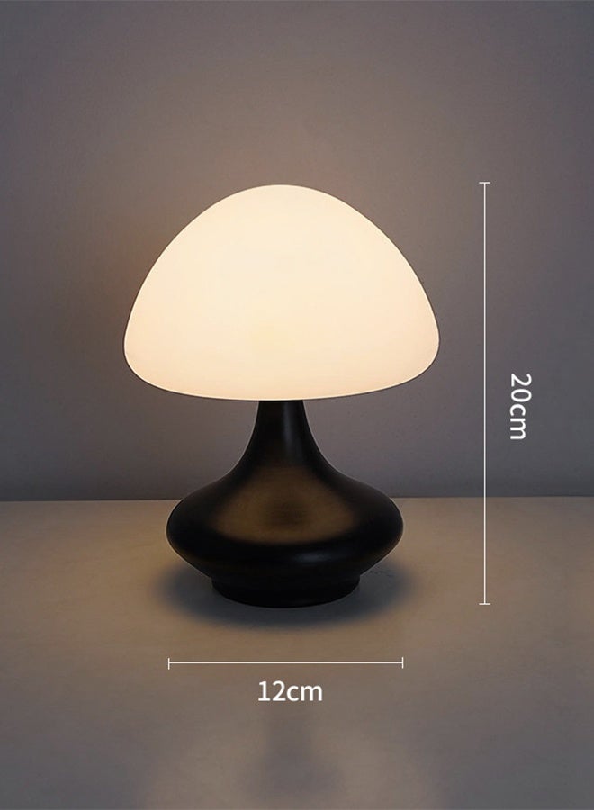 Black mushroom-shaped table light, LED desk lamp, Usb Powered Bedside Lamp, Warm Light night lighting fixture for bedroom living room - Image 5