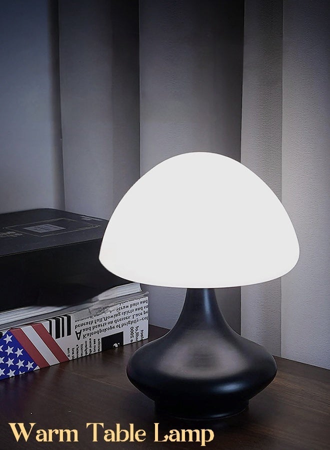 Black mushroom-shaped table light, LED desk lamp, Usb Powered Bedside Lamp, Warm Light night lighting fixture for bedroom living room - Image 4