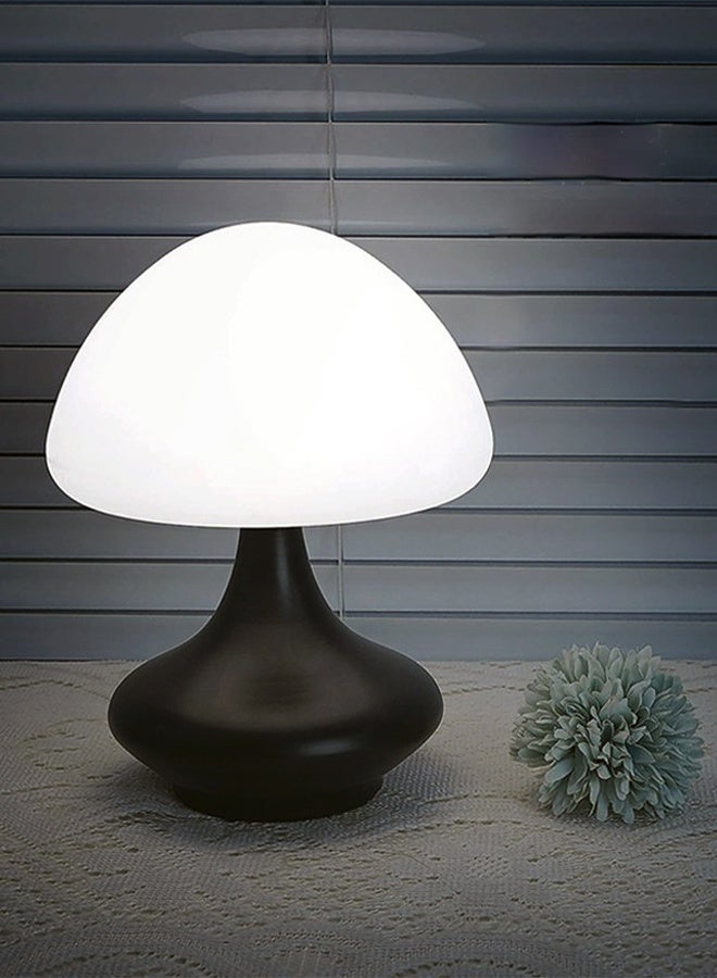 Black mushroom-shaped table light, LED desk lamp, Usb Powered Bedside Lamp, Warm Light night lighting fixture for bedroom living room - Image 1