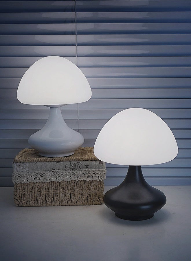 Black mushroom-shaped table light, LED desk lamp, Usb Powered Bedside Lamp, Warm Light night lighting fixture for bedroom living room - Image 2