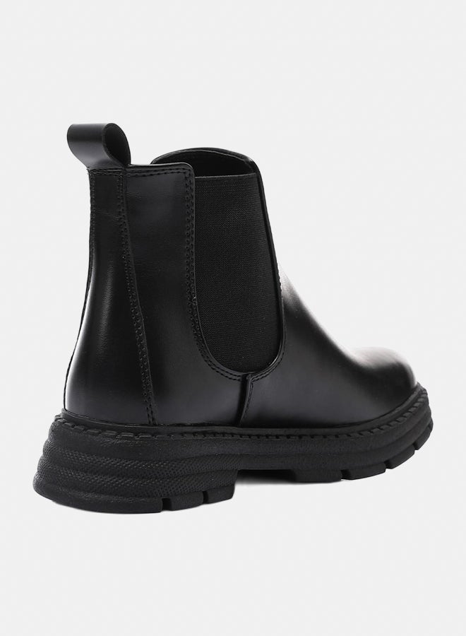 XO Style Leather Ankle Boot - Black - Image 3