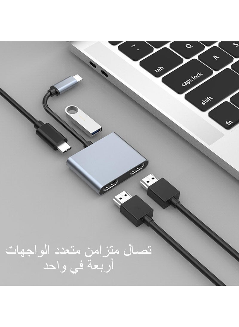 erorex USB C to HDMI Multiport Adapter, 4-in-1 Type-C Hub with HDMI Output/USB/Type C Charging Port, USB C to HDMI Adapter Suitable for MacBook Pro/Air/Other USB C Models  - Image 5