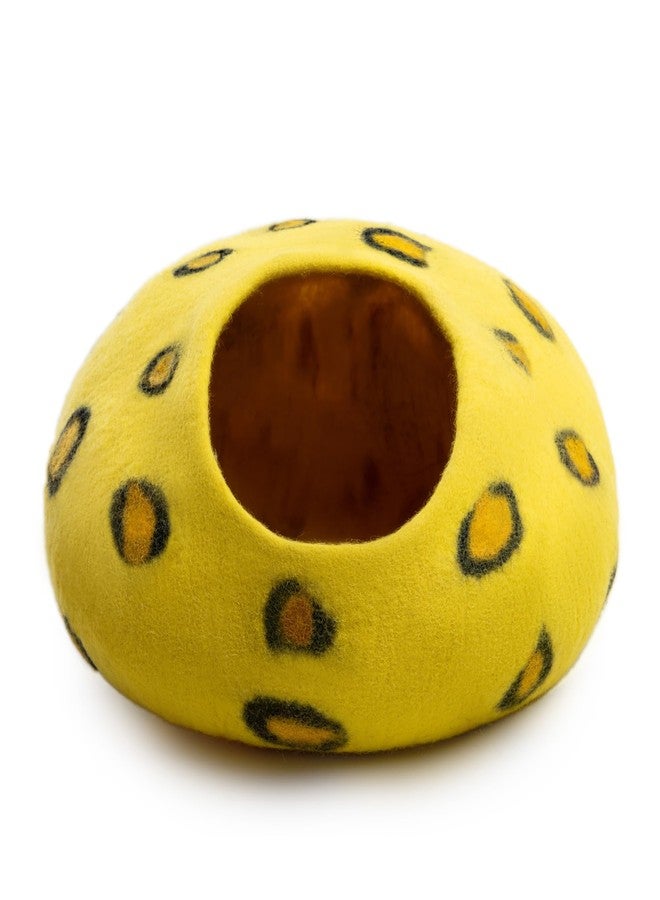 Woolygon Premium Felt Cat Cave Bed - Polka Dot Series - Wool Kitty Beds Handcrafted Kitten Caves Bed for Indoor Cats - Eco-Friendly Merino Wool, Foldable Cat Hideaway Cat Houses Pod - Image 5