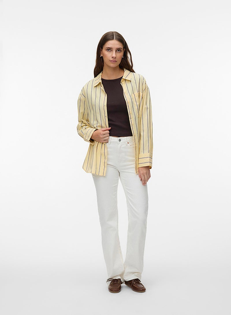 VERO MODA قميص منسوج واسع - Image 3