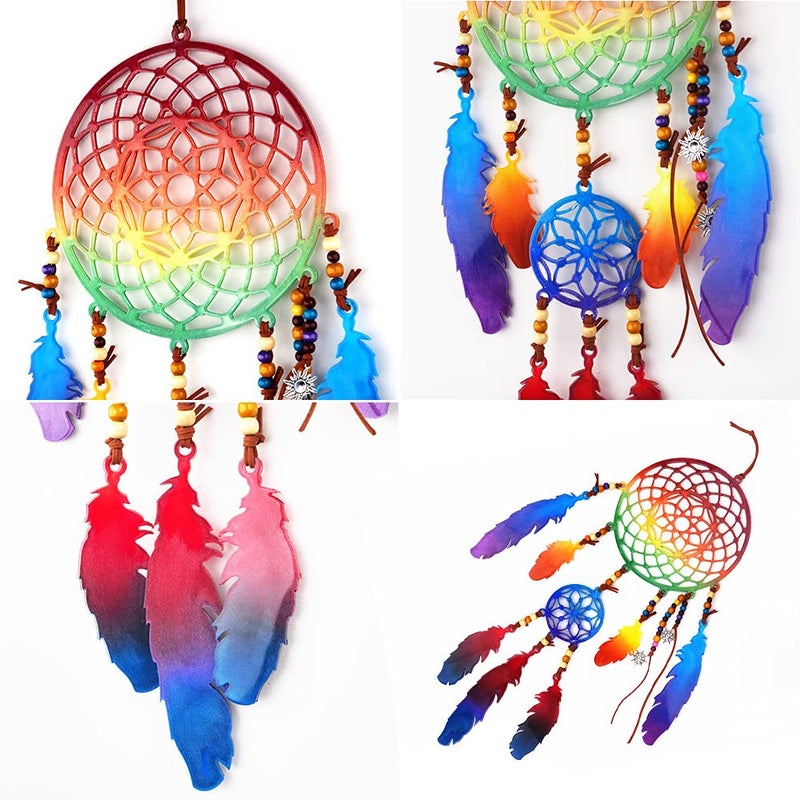 Wehous Large Dream Catcher Resin Mold, Dreamcatcher Silicone Mold for Epoxy Resin, Wall Hanging Feather Pendant Keychain Kit Ornament Making Mould, Resin Accessory Craft Home Decoration - Image 4