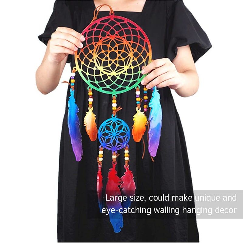 Wehous Large Dream Catcher Resin Mold, Dreamcatcher Silicone Mold for Epoxy Resin, Wall Hanging Feather Pendant Keychain Kit Ornament Making Mould, Resin Accessory Craft Home Decoration - Image 5