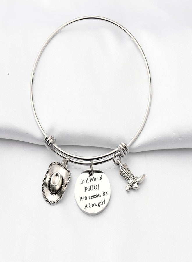 bobauna Cowgirl Boot Bracelet Country Western Jewelry In A World Full Of Princesses Be A Cowgirl Equestrian Gift (cowgirl bracelet) - Image 3