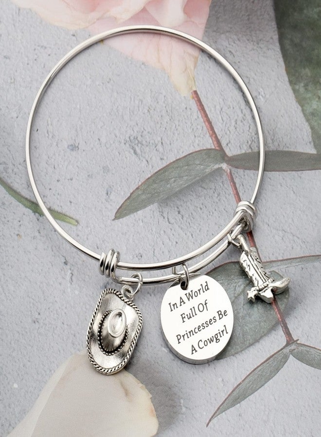 bobauna Cowgirl Boot Bracelet Country Western Jewelry In A World Full Of Princesses Be A Cowgirl Equestrian Gift (cowgirl bracelet) - Image 5